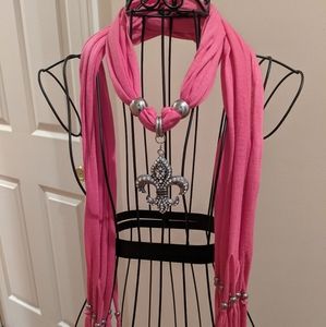 Fleur de lis necklace/scarf